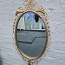 A Mirror Large heavy Vintage Rococo design filly bevelled oval Mirror Image 6