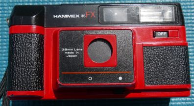 Hanimex 35 FX 35mm Film Point and Shoot Camera Red Tested