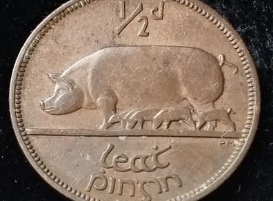 #456 - Ireland - 1937 - Irish Half Penny - KM.2