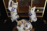 Vintage Set of 3 Ceramic cats by Just Cats &amp; Co. Staffordshire - Circa 1980's