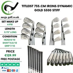 Titleist 735.CM Irons / 4-Pw / Dynamic Gold S300 Stiff