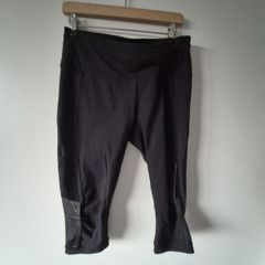 Black Lululemon Cropped Leggings Sz 14 sb