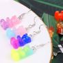 100 Pcs Gummy Bear Charms Pendants Cute Resin Bear Candy Charms in Bright Color Cartoon Bear Keychains Jewelry Necklace Charm Cute Bracelet Accessories for Child DIY Craft Image 5