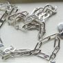 Vintage Tiffany & Co Extremely Long Heavy Chain Heart Tags Pendant In Sterling Silver 925 Length 38" Weight 67,30g Image 7
