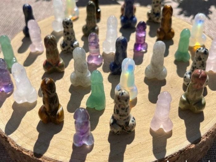 Mini Crystal Carvings Gemstones Mushroom, Heart, Star, Moon ect