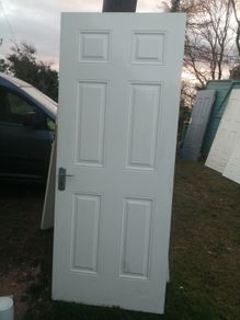 1 White panel doors
