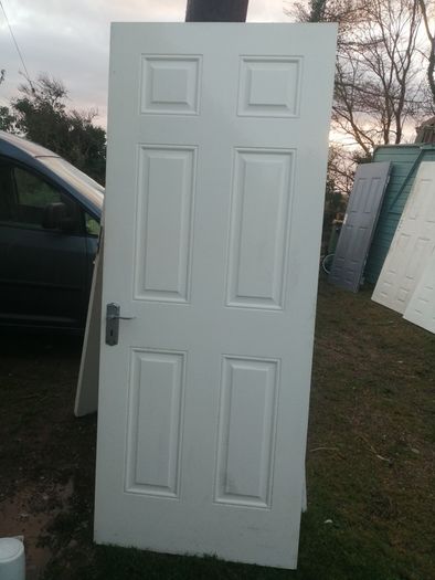 1 White panel doors