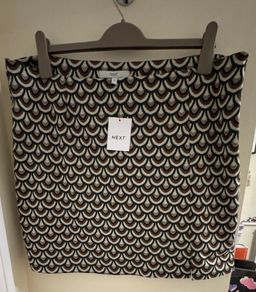 Next Green Brown and White Scallop Pattern Skirt
