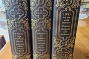 Lives Of The Most Eminent Painters Sculptors And Architects In 3 Fabolous Volumes. By Giorgio Vasari. Beautiful Leather Bound Volumes In Good Condition.  See Photos For Same.