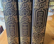 Lives Of The Most Eminent Painters Sculptors And Architects In 3 Fabolous Volumes. By Giorgio Vasari. Beautiful Leather Bound Volumes In Good Condition.  See Photos For Same.