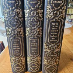 Lives Of The Most Eminent Painters Sculptors And Architects In 3 Fabolous Volumes. By Giorgio Vasari. Beautiful Leather Bound Volumes In Good Condition.  See Photos For Same.