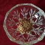 Killarney Crystal Cut Crystal Glass Happy Anniversary Lidded Jewelry Dish / Bowl With 22 Carat Gold Cover Handle and Footed Base Finishing Made In Ireland Image 7
