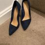 NEXT Shoes Navy Suede Heels Image 8