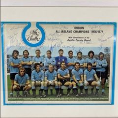Signed 1976/77 Dublin All Ireland winning team print