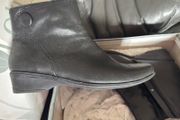 The Lotus Ladies Black Leather Ankle Boots in box
