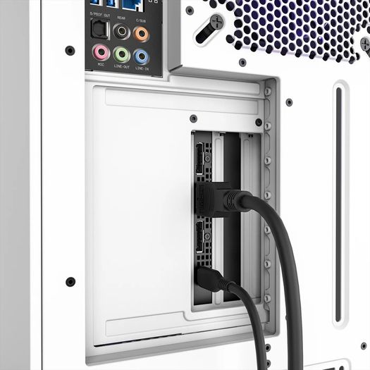 White NZXT Vertical GPU Mounting Kit PCIe 4.0 Riser GPU