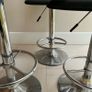3 Kitchen Bar Stools Black with silver finish Image 6