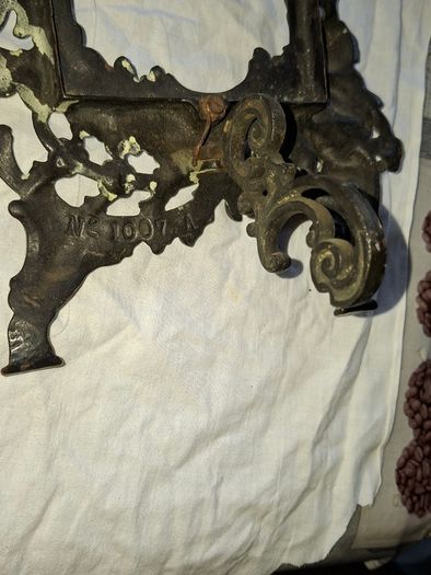 Beautiful Pair of Antique Art Nouveau Beatrice Bronzed Photo Frames Cherub Postage Available or Collection