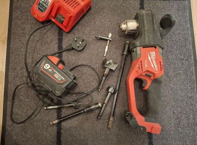 Milwaukee M18 CRAD2 Angle Drill + 9Ah Battery +charger