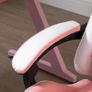 Gaming Chair Computer Chair Ergonomic Office Chair Gamer Chair with Headrest Lumbar Pillow Office Chair Height Adjustable 360 Swivel Foam PVC Faux Leather Pink+White 64 x 67 x 119-127 cm Image 5