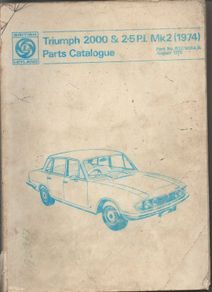 Triumph 2000 & 2.5 P.I. Mk2 (1974) Parts Catalogue