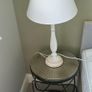King size bed + headboard + mattress + bedside tables + lamps Image 3