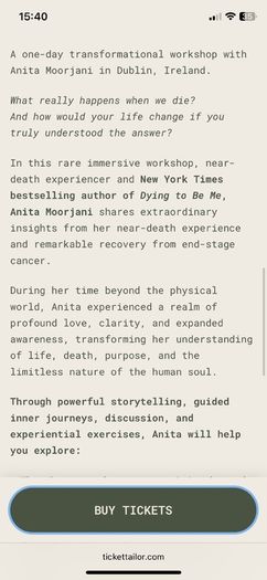 1 x Positive Life and Seminars.ie Present: Anita Moorjani (Full Day Workshop)