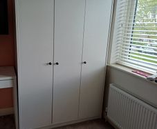 3 door wardrobe with hanging space and shelves. Ikea Kleppstad