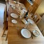 Solid oak dining room table Image 3
