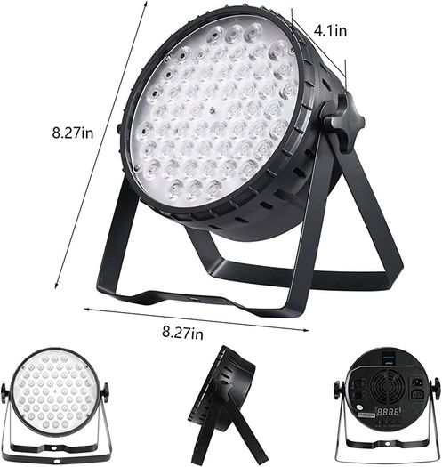 Stage Lights Strobe Lights LED Par Lights 54x3W LED RGB, DMX512/Sound Activated DJ Lights Strobe/Wash Lights for Wedding, Club, Party, Concert Bars Show 2 Packs (FREE SHIPPING)