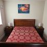 Dark Mahogany Wooden Sleigh King size Bed Image 3