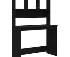 Desk with Shelves Black 102x45x148 cm