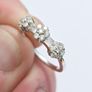 Brand New 18ct White Gold Triple Flower Cluster Diamond Ring Image 4