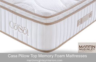 Double Casa Pillow Top Memory Foam Mattresses