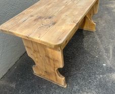 Antique yellow pine Refectory table