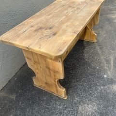Antique yellow pine Refectory table