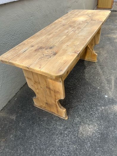 Antique yellow pine Refectory table