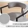 Set of 2 Modern Dining Chairs Metal Frame Velvet Image 6