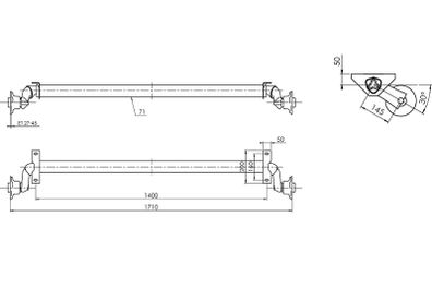Car trailer Axle and Wheels
