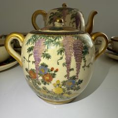 Antique Japanese Satsuma Tea Service (Meiji Period) Signed Taniguchi