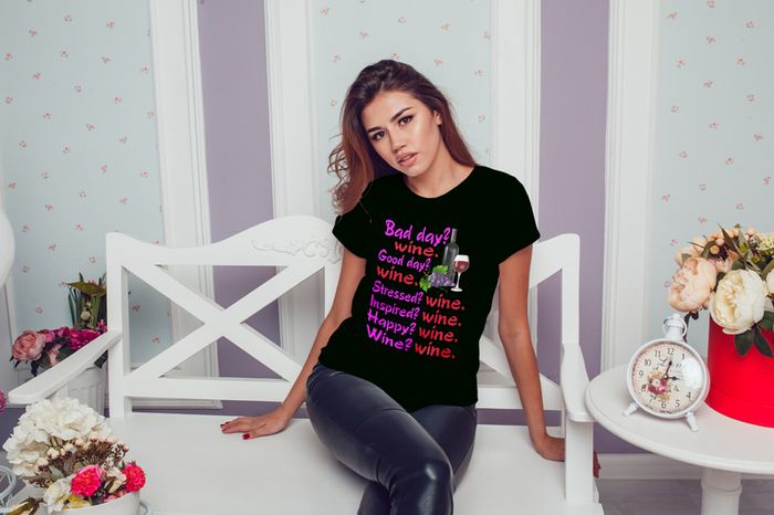 Bad Day Wine Good Day Wine T shirt Wine Lovers