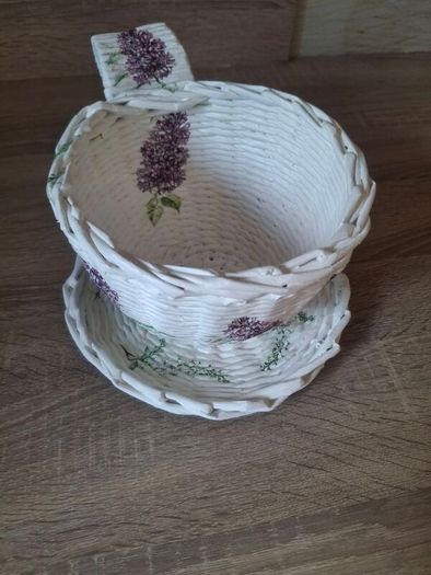 Handmade newspaper basket
