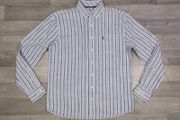 Johnnie O Button Down Striped Shirt Mens Medium