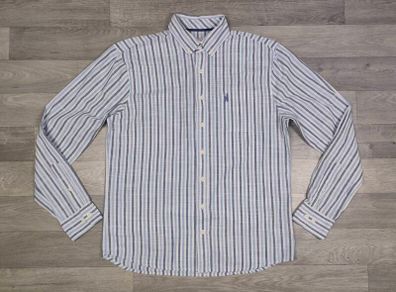 Johnnie O Button Down Striped Shirt Mens Medium