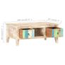 Coffee Table 100x55x40 cm Rough Acacia Wood Image 6