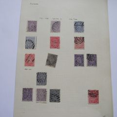 The collection of old stamps from Indian States on pages (1889-1929)