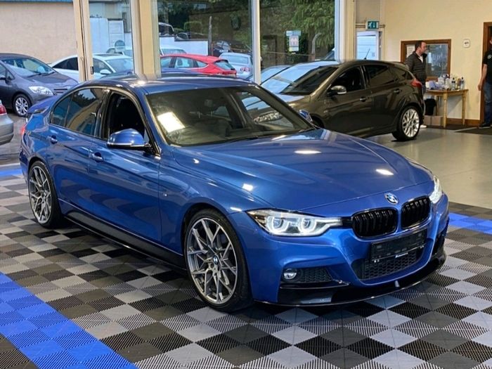 BMW F30 F31 F35 3 Series 2012-2017 Kidney Twin Grill Grille Gloss Black Dual Line