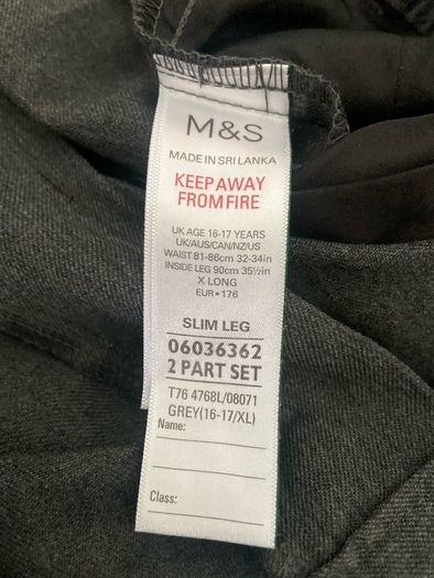 M&S Boys School Trousers - extra length
