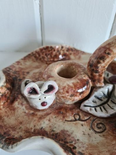 pottery candleholder