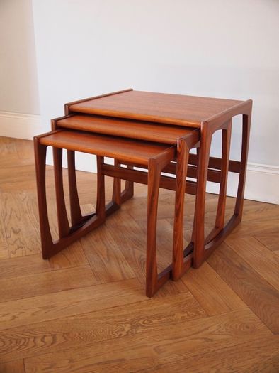 G Plan Quadrille Teak Nest of Tables Mid Century Vintage Retro
